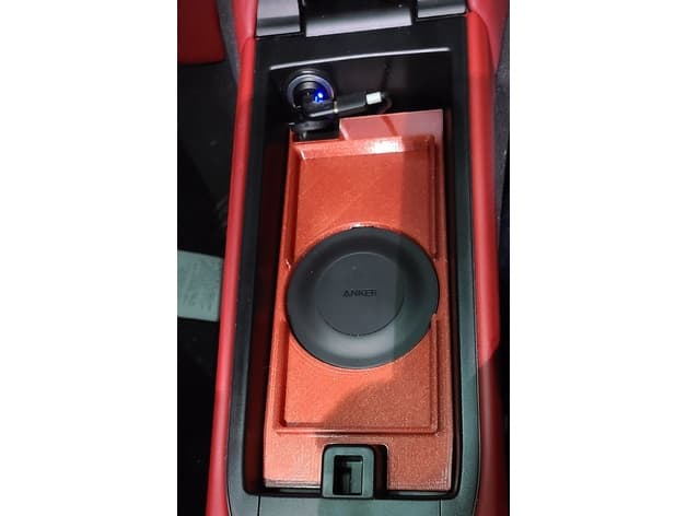 Wireless-Charging Console Tray