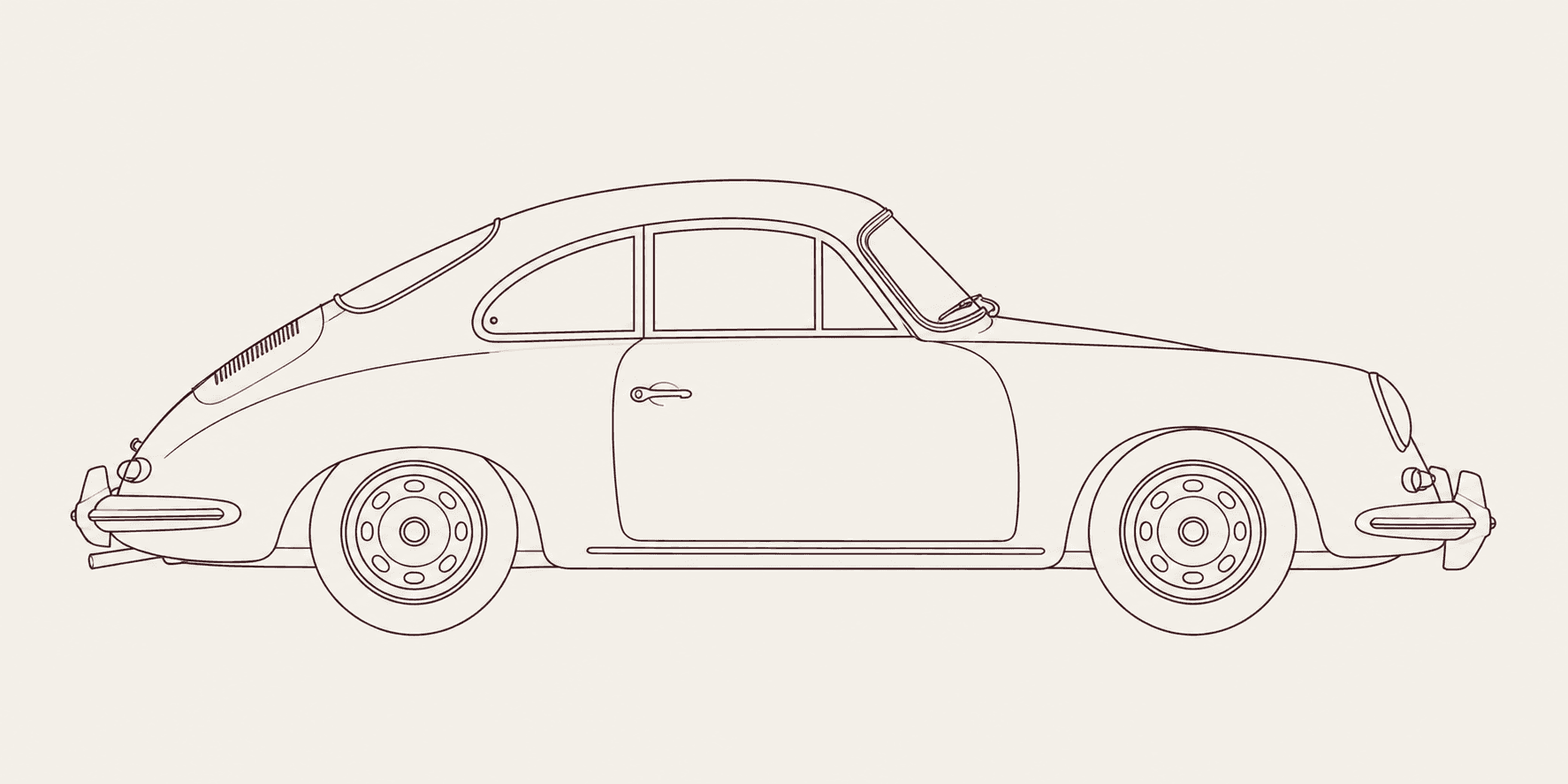 Porsche 356 356 B (T5/T6) side profile