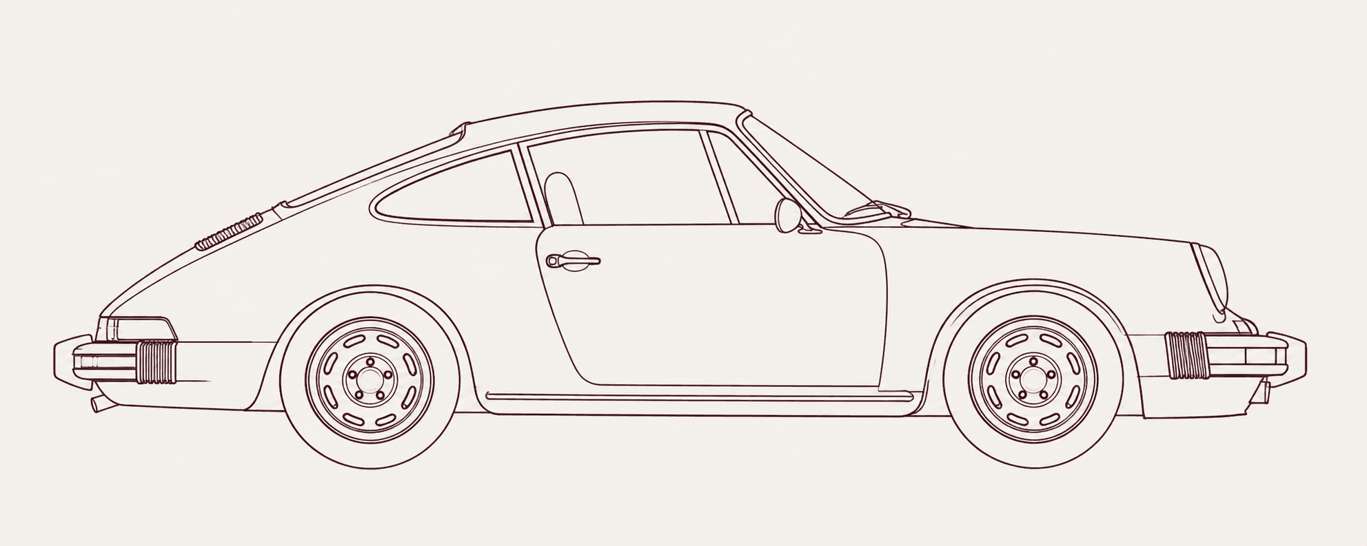Porsche 912 912 E (923) side profile