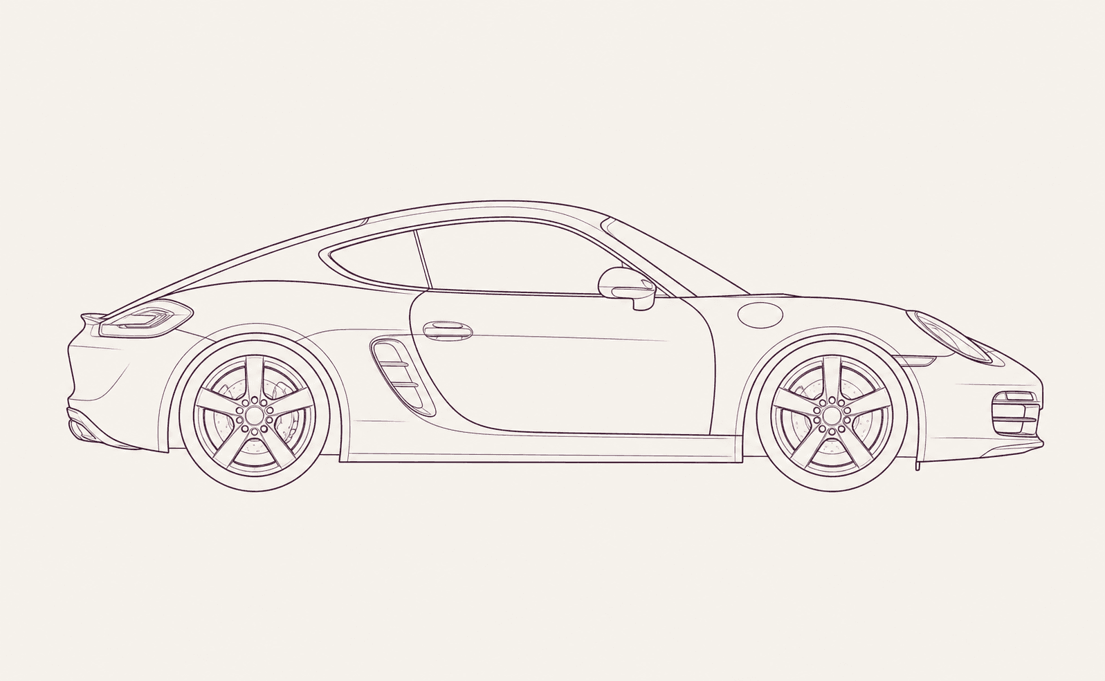 Porsche Cayman 981 side profile