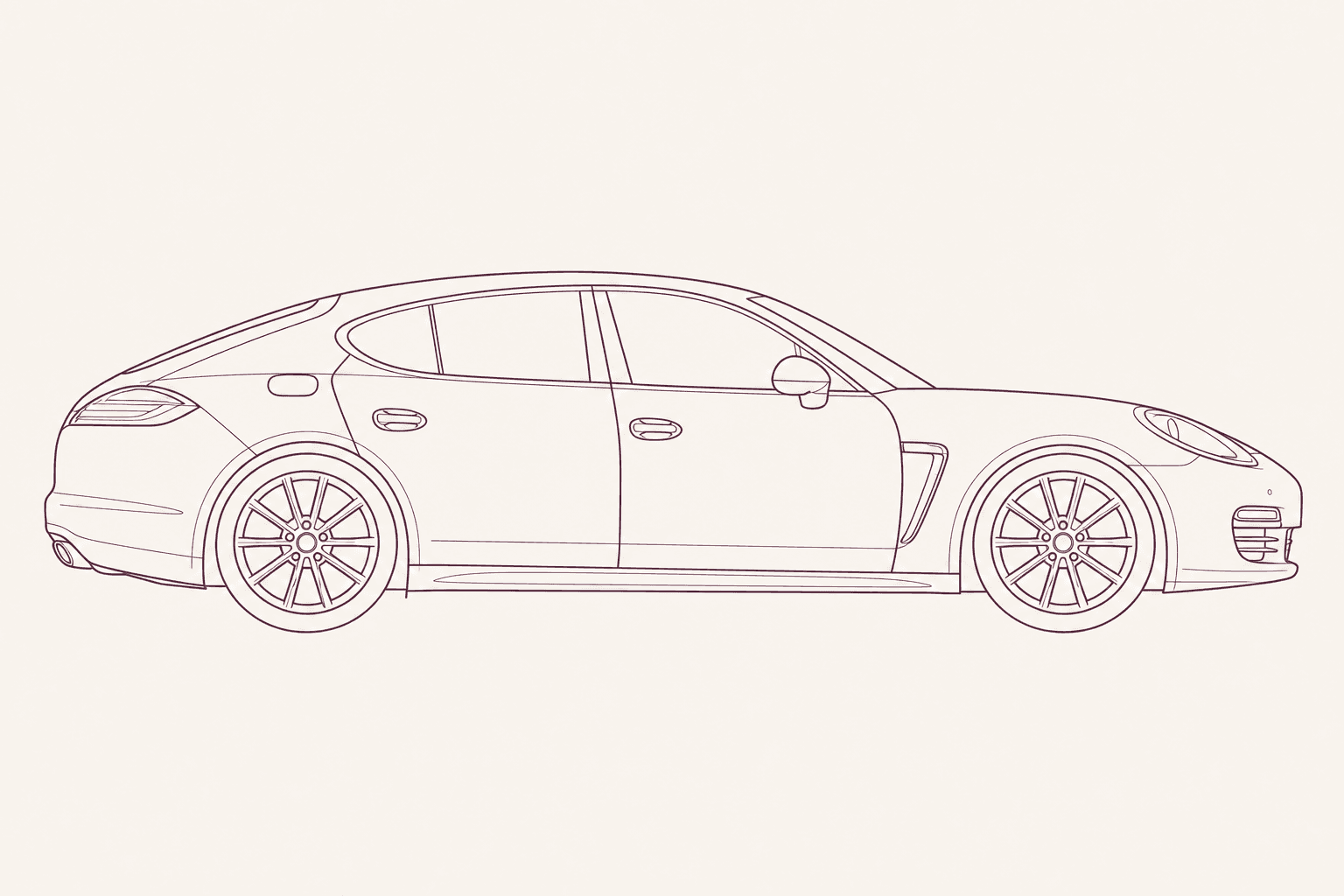 Porsche Panamera G1 (970) side profile
