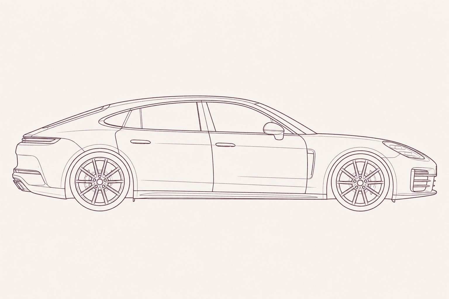 Porsche Panamera G3 (976) side profile