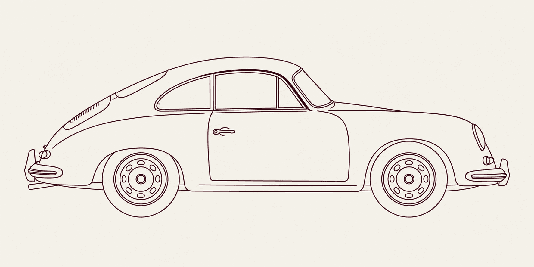 Porsche 356 side profile