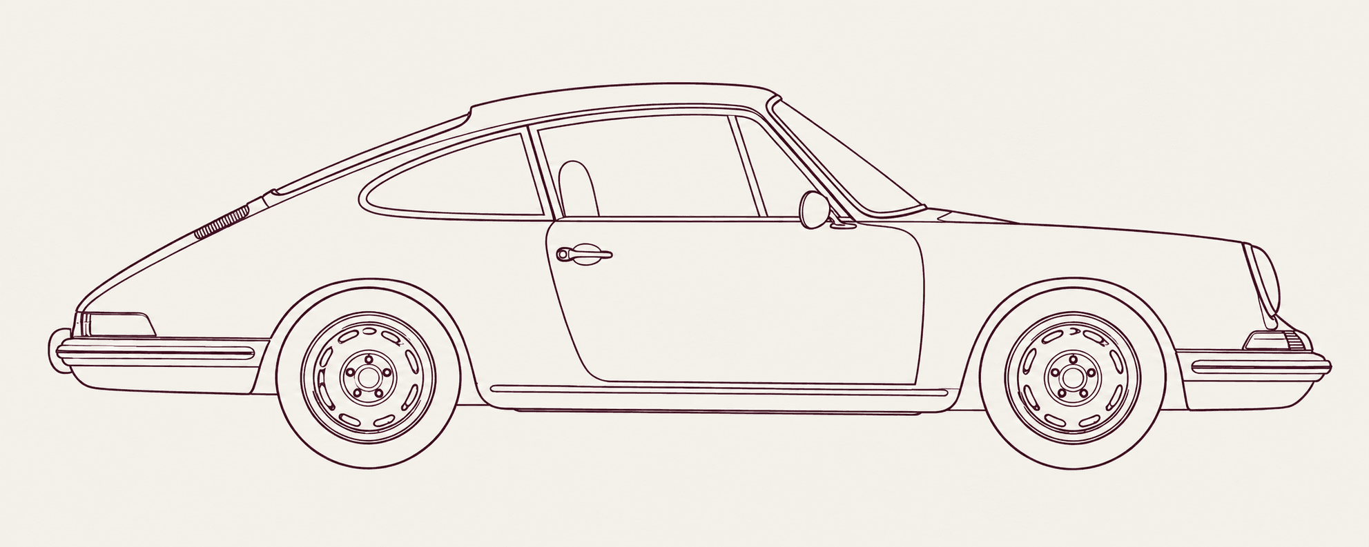 Porsche 912 side profile