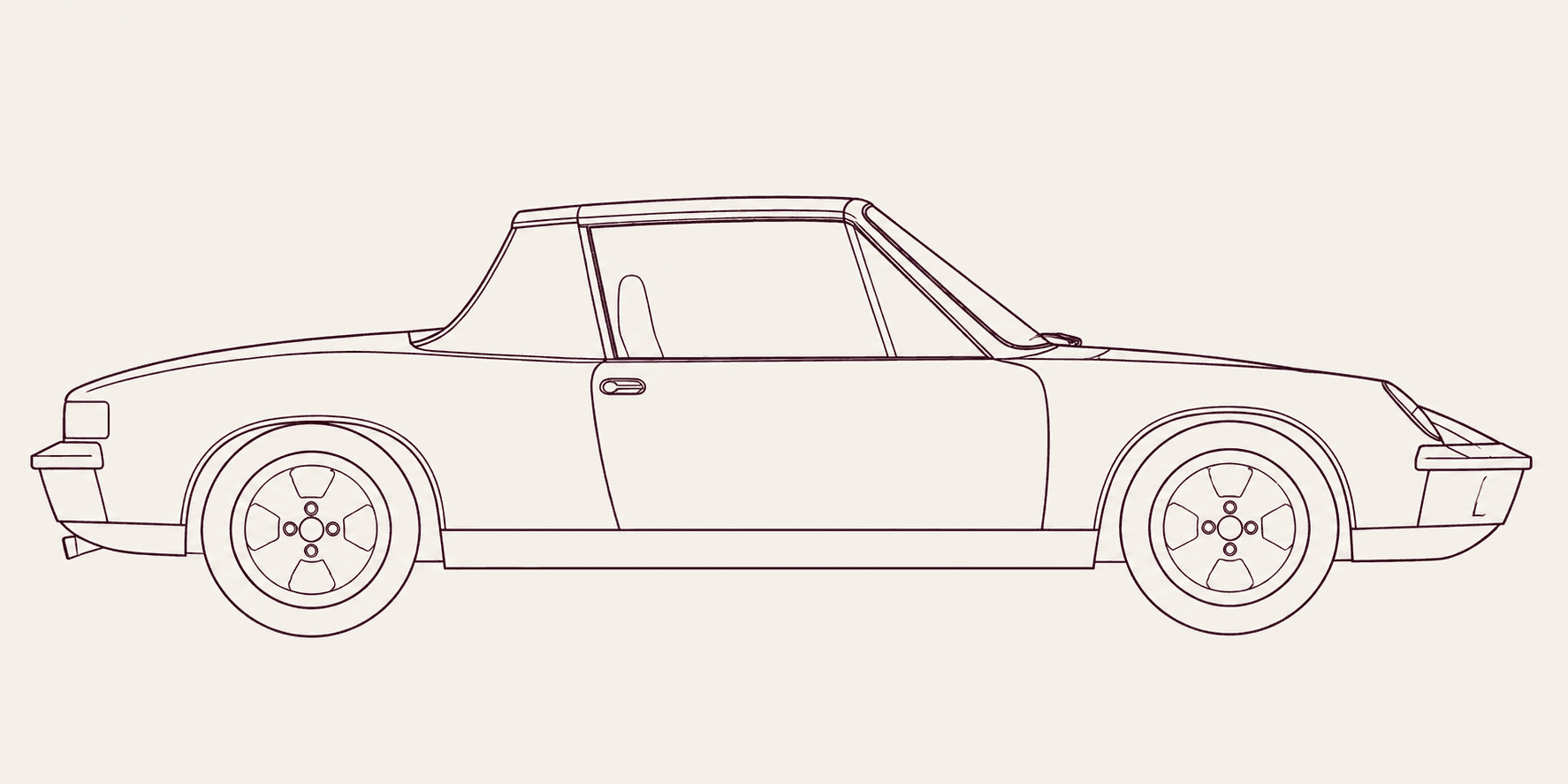 Porsche 914 side profile
