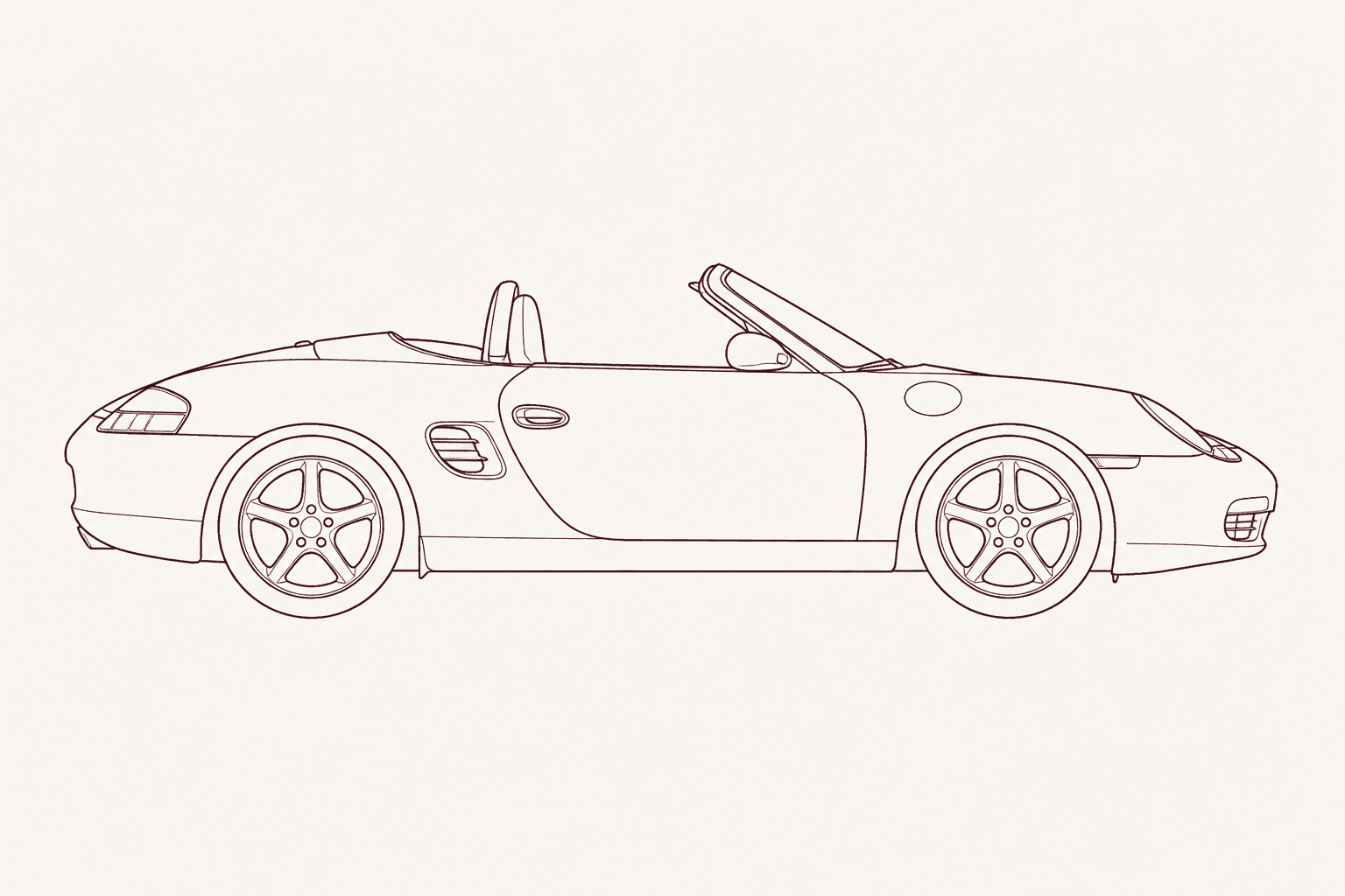 Porsche Boxster 986 side profile