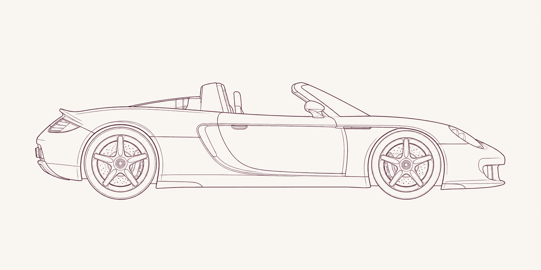 Porsche Carrera GT side profile