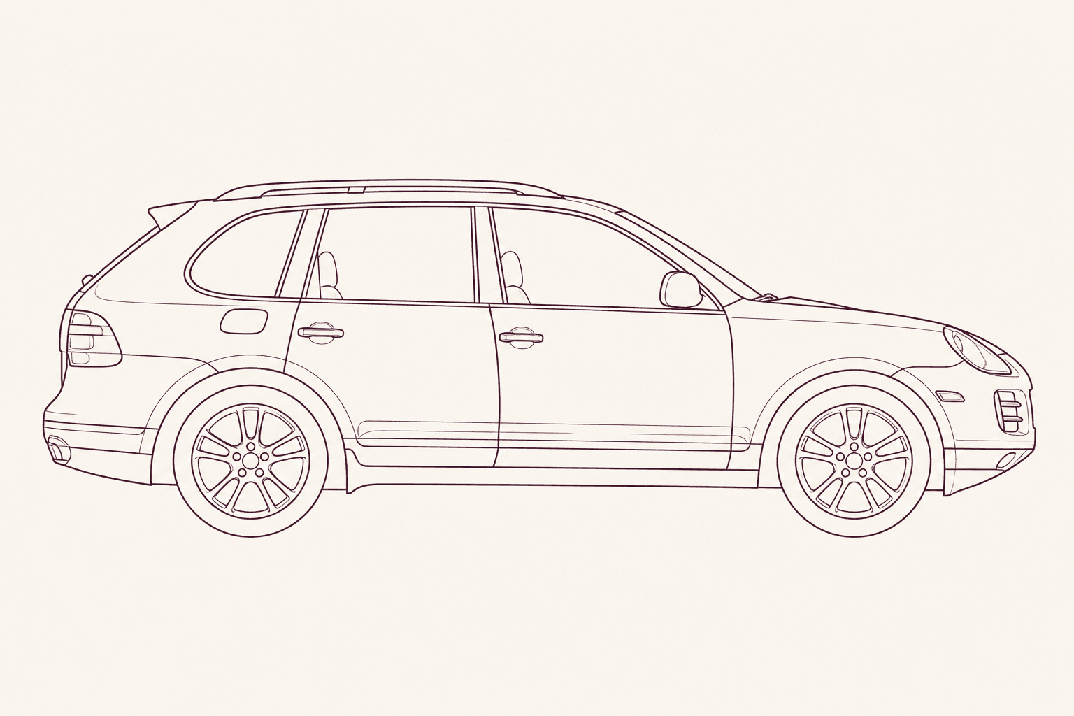 Porsche Cayenne side profile