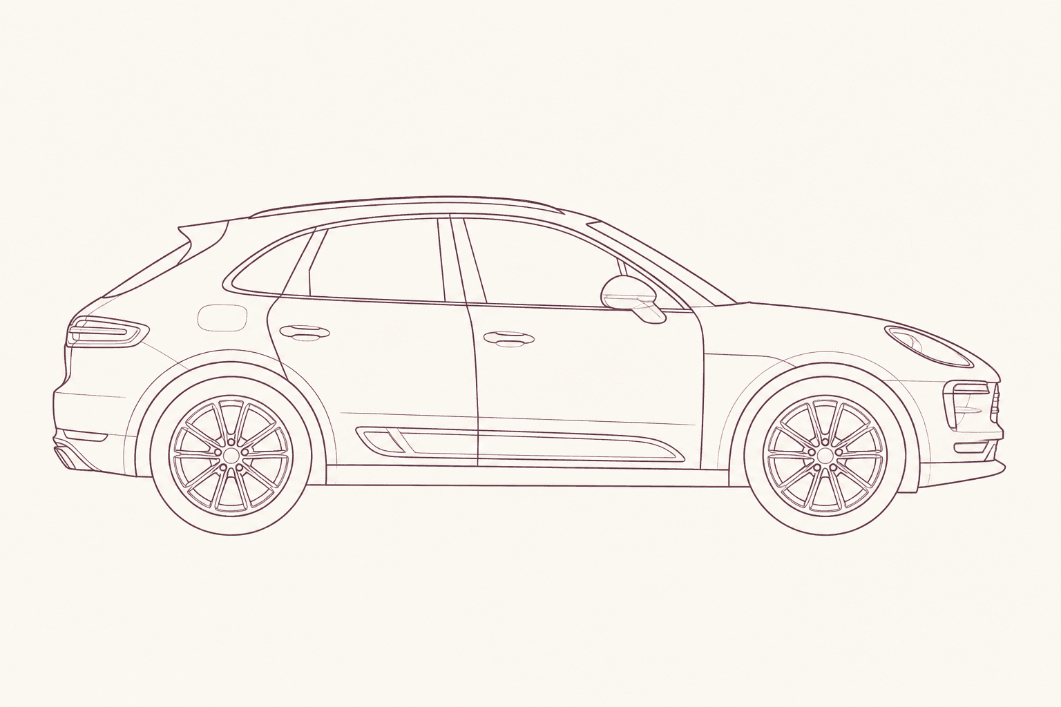 Porsche Macan side profile