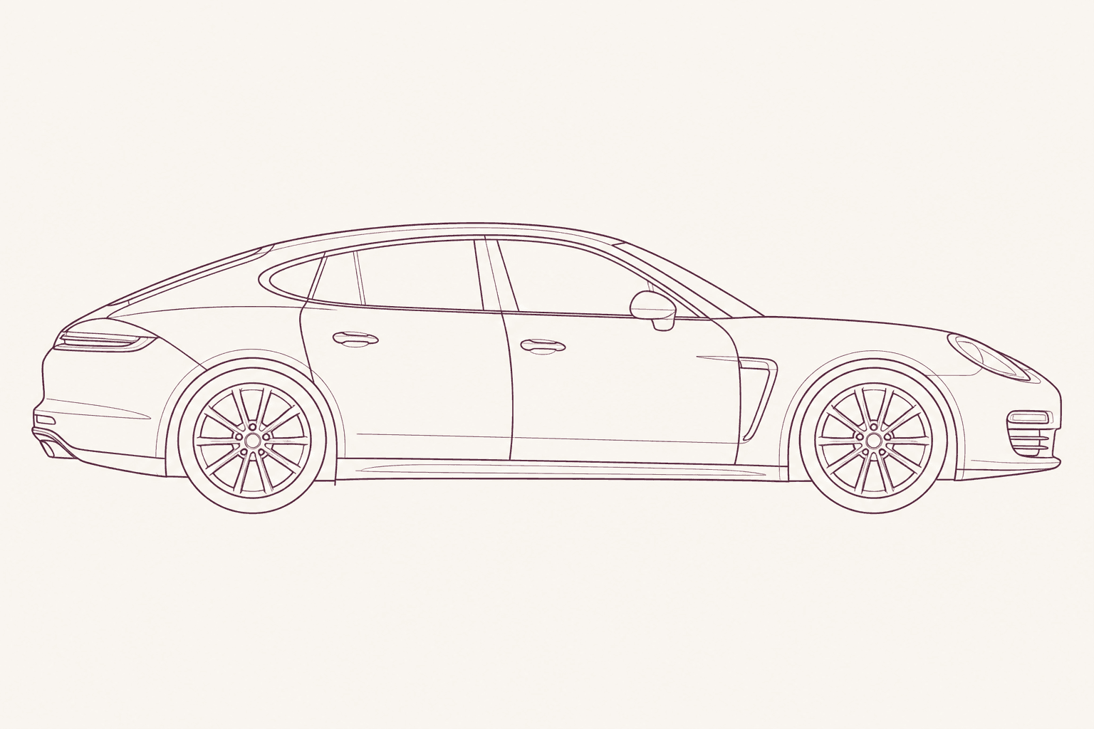 Porsche Panamera side profile