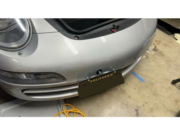 Tow-eye license plate mount