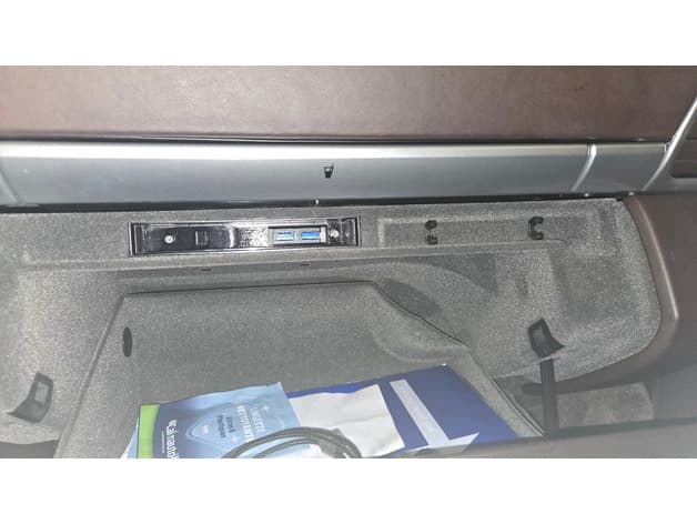 Glove-box USB and SIM-access insert